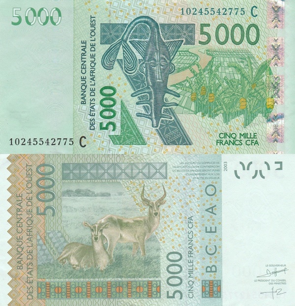 Burkina Faso (C) - Emisiunea 2003  – 5000 Franci