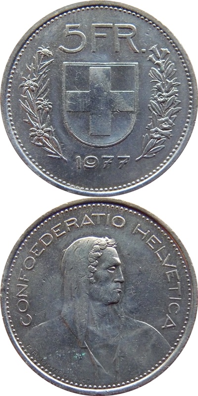 Confederație - 1850-2024 - 5 Franci