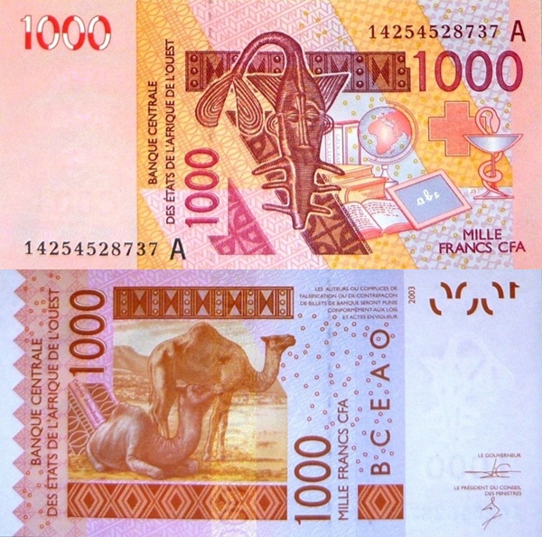 Coasta de Fildeş (Cote D'Ivoire , Ivory Coast) (A) - Emisiunea 2003 – 1000 Franci