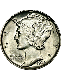 Dime, Mercury (1916-1945)