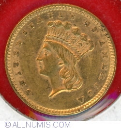 Dollar, Indian Head, Gold (1854-1889)