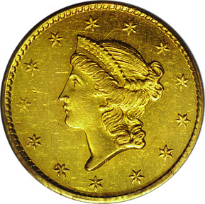 Dollar, Liberty Head, Gold (1849-1854)