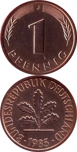 Republică Federală - 1950-2001 - 1 Pfennig