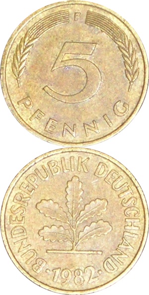 Republică Federală - 1950-2001 - 5 Pfennig