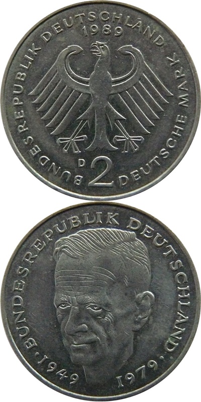 Republică Federală - 1979-1993 - 2 Mărci (Kurt Schumacher)