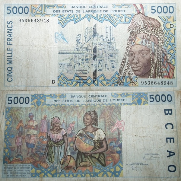 Mali (D) - Emisiunea 1991-2003 - 5000 Franci