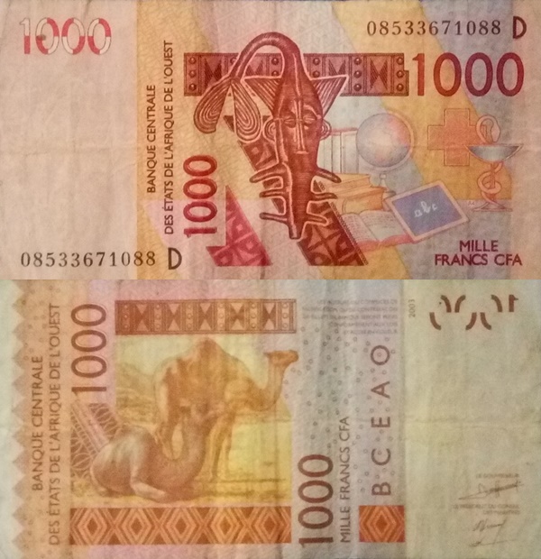 Mali (D) - Emisiunea 2003-2017 - 1000 Franci