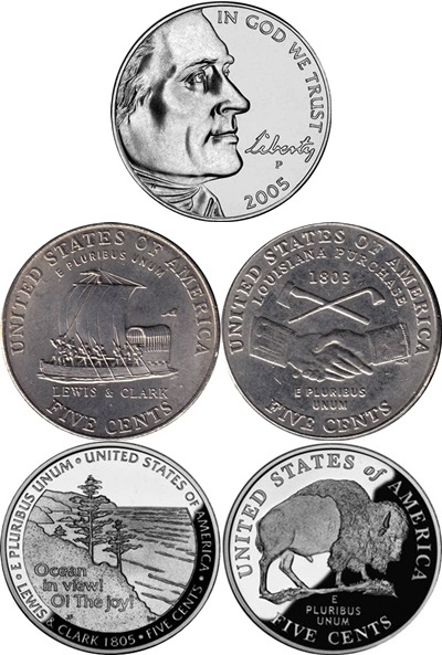 Nickel (Five Cents), Jefferson - Commemorative 2004-2005