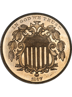 Nickel, Shield (1866-1883)