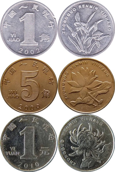 Republică Populară - 1999-prezent (1, 5 Jiao, 1 Yuan)