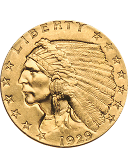 Quarter Eagle, Indian Head (1908-1929)