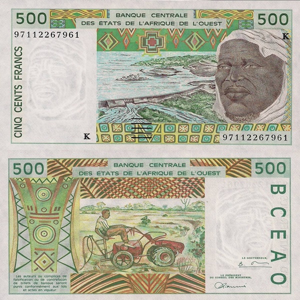 Senegal (K) - 1991-2003 Issue - 500 Francs