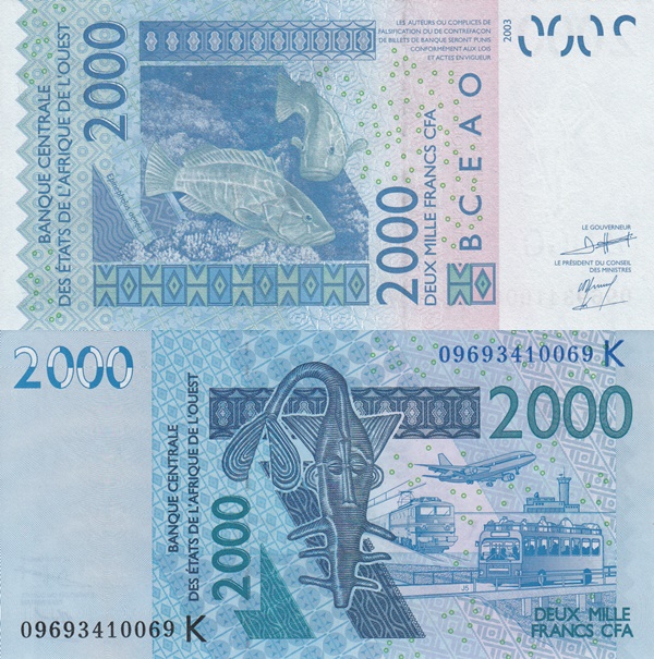 Senegal (K) - Emisiunea 2003 - 2000 Franci