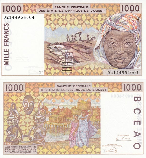 Togo (T) - 1991-2003 Issue – 1000 Francs