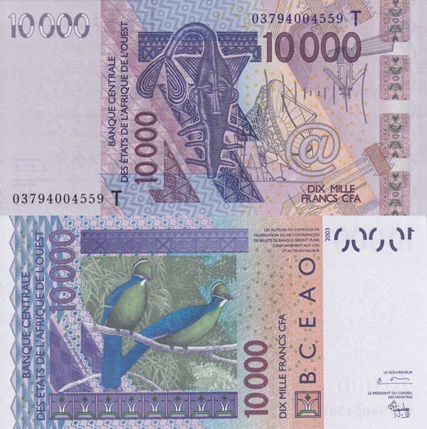 Togo (T) - 2003 Issue – 10,000 Francs