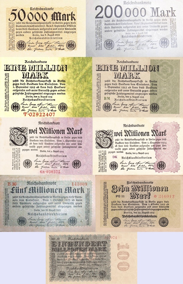 Republica Weimar (Reichsbanknoten) - Bilete de trezorerie - Emisiunea a 5-a 1923