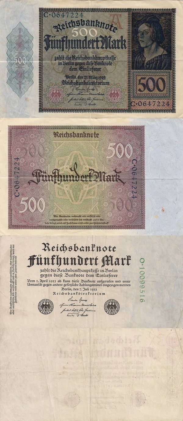 Weimar Republic (Reichsbanknoten) - Treasury Notes - 1922 Second Issue