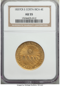 4 Escudos 1837 CR E