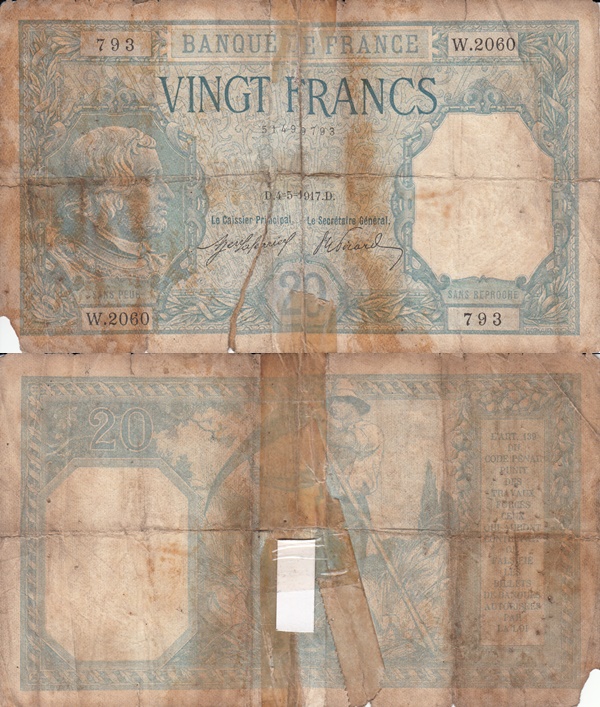 Emisiunea 1916-1919 - 20 Franci