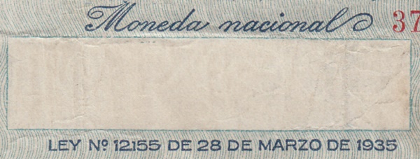 Emisiunea 1936-1946 ND - Ley No. 12155 DE 28 DE MARZO DE 1935