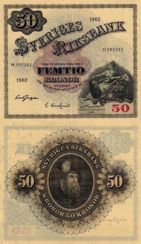 1959-1962 Issue - 50 Kronor