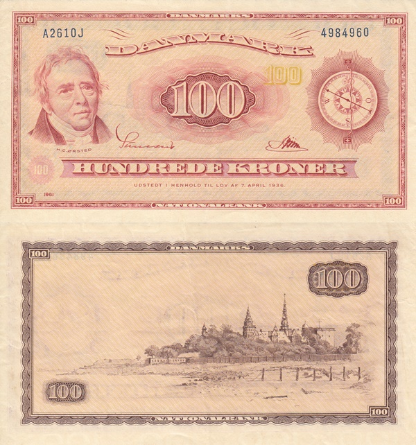 1961-1962, 1965, 1970 Issue - 100 Kronere