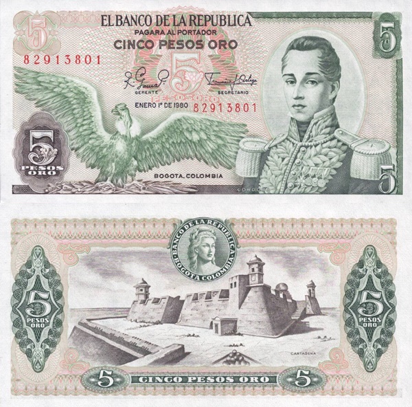 Emisiunea 1961-1981 - 5 Pesos Oro
