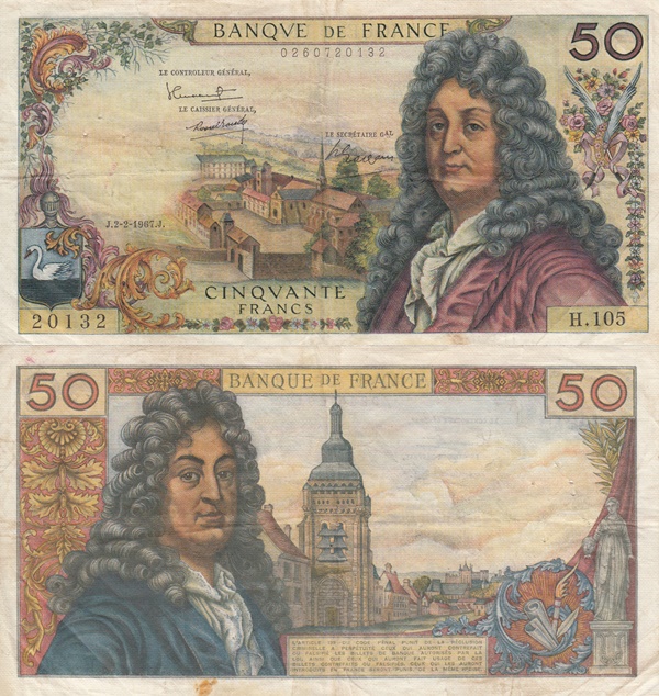 1962-1976 Issue - 50 Francs