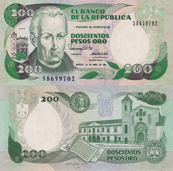 Emisiunea 1982-1992 - 200 Peso Oro
