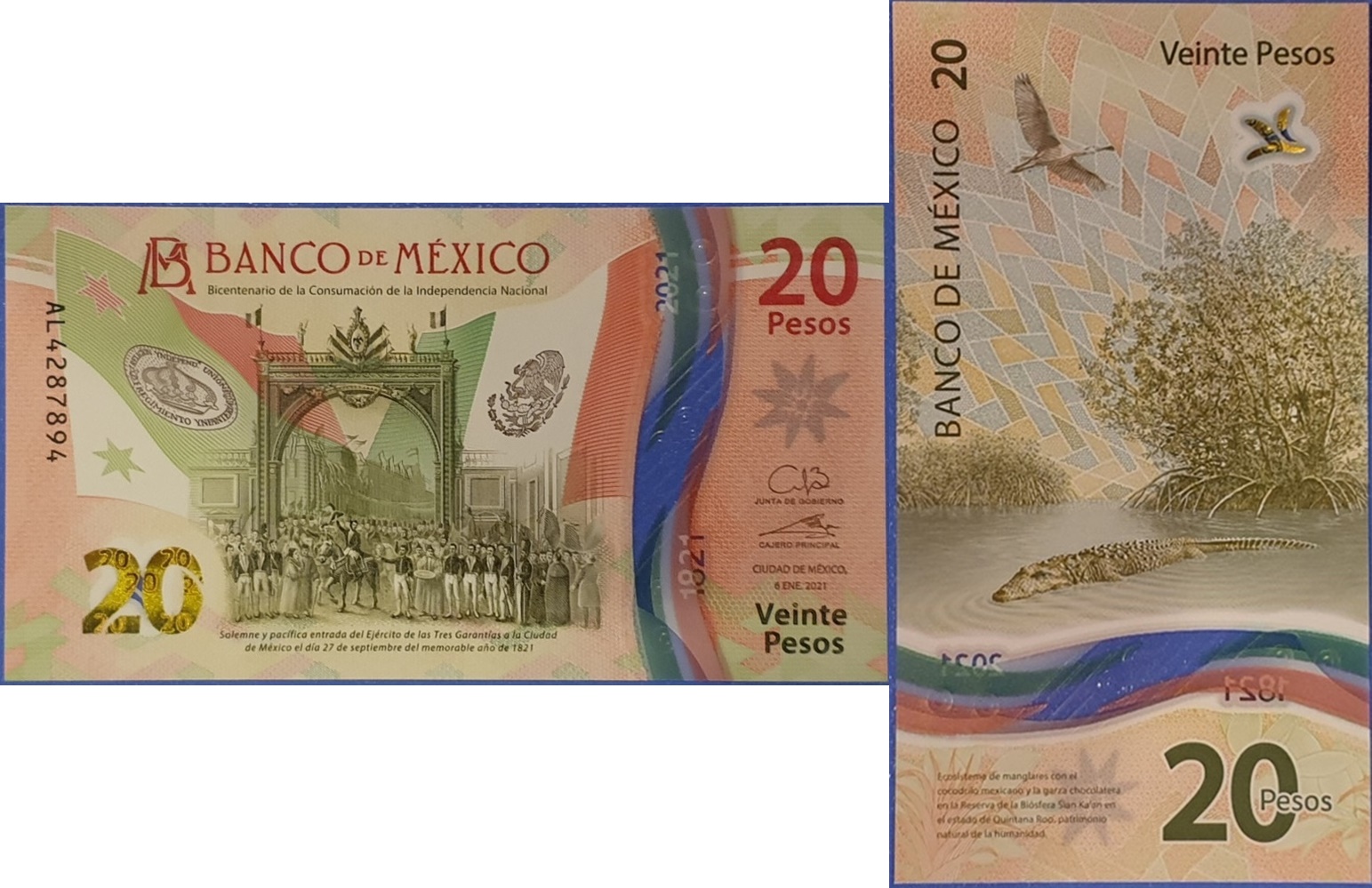 2021-2022 Commemorative Issue - Bicentennial of Independence - 20 pesos