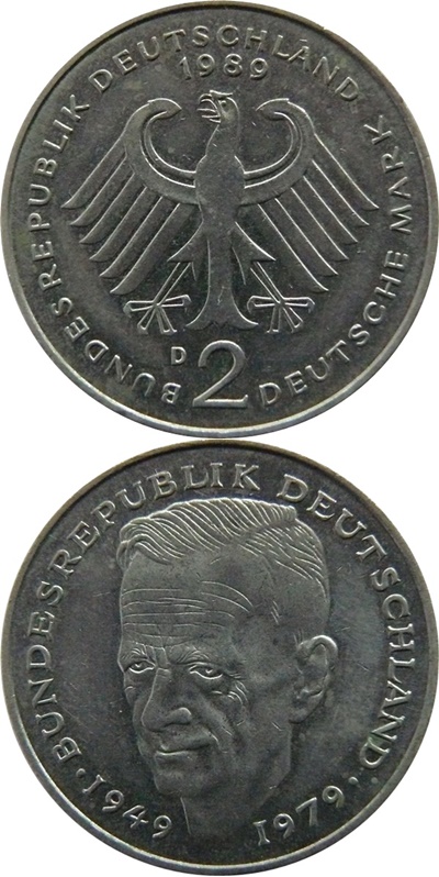 Republică Federală - 1979-1993 - 2 Mărci (Kurt Schumacher)