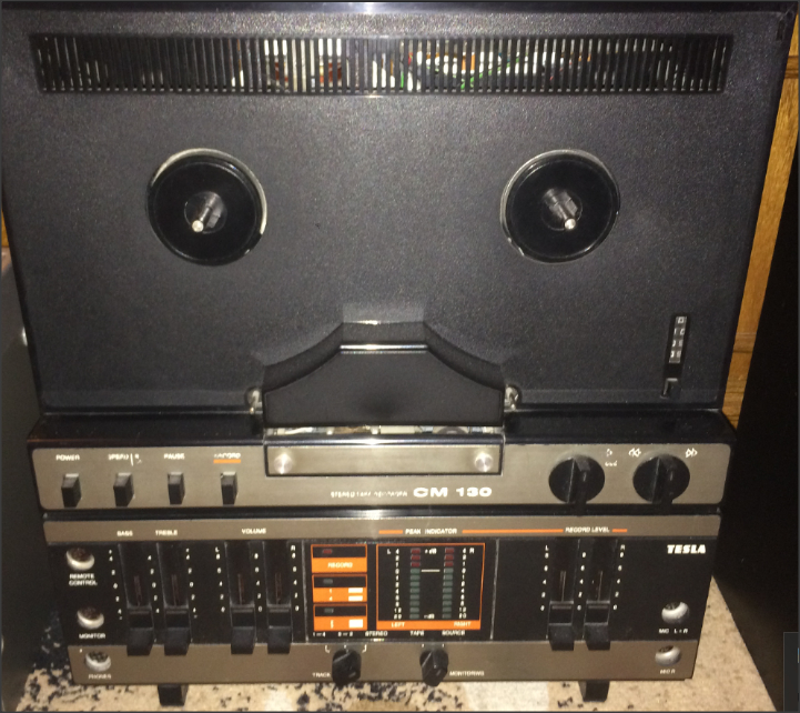 Reel to reel tape recorder TESLA CM 130 + speakers - ID 7991
